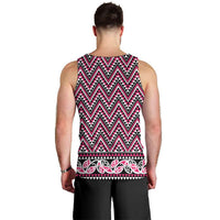 New Zealand Maori Niho Taniwha Men Tank Top Mawhero Mangopare and Puhoro Pattern