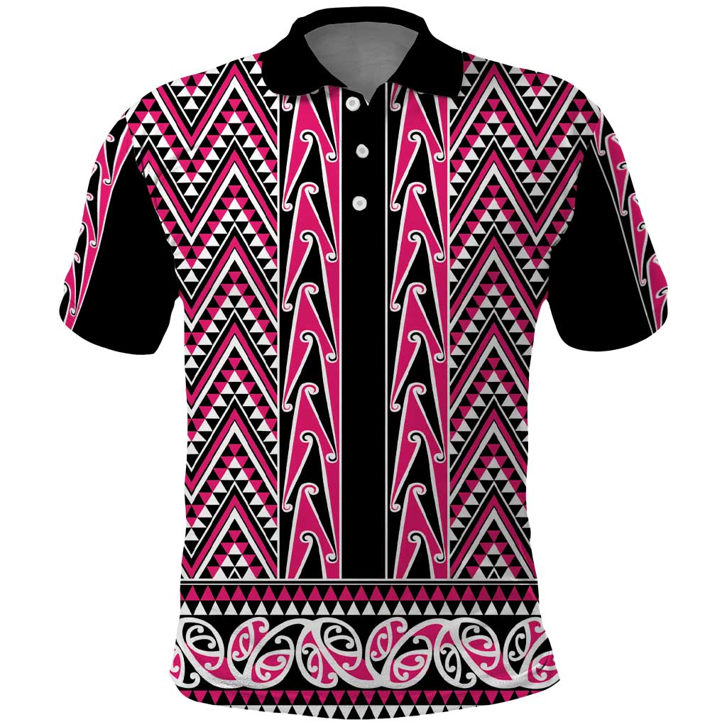 New Zealand Maori Niho Taniwha Polo Shirt Mawhero Mangopare and Puhoro Pattern