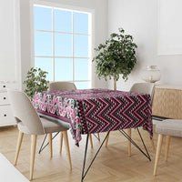 New Zealand Maori Niho Taniwha Tablecloth Mawhero Mangopare and Puhoro Pattern
