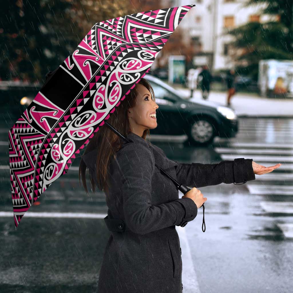 New Zealand Maori Niho Taniwha Umbrella Mawhero Mangopare and Puhoro Pattern - Polynesian Pride
