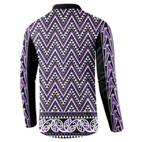 New Zealand Maori Niho Taniwha Button Sweatshirt Waiporopo Mangopare and Puhoro Pattern LT9 - Polynesian Pride