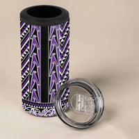 New Zealand Maori Niho Taniwha 4 in 1 Can Cooler Tumbler Waiporopo Mangopare and Puhoro Pattern LT9 - Polynesian Pride