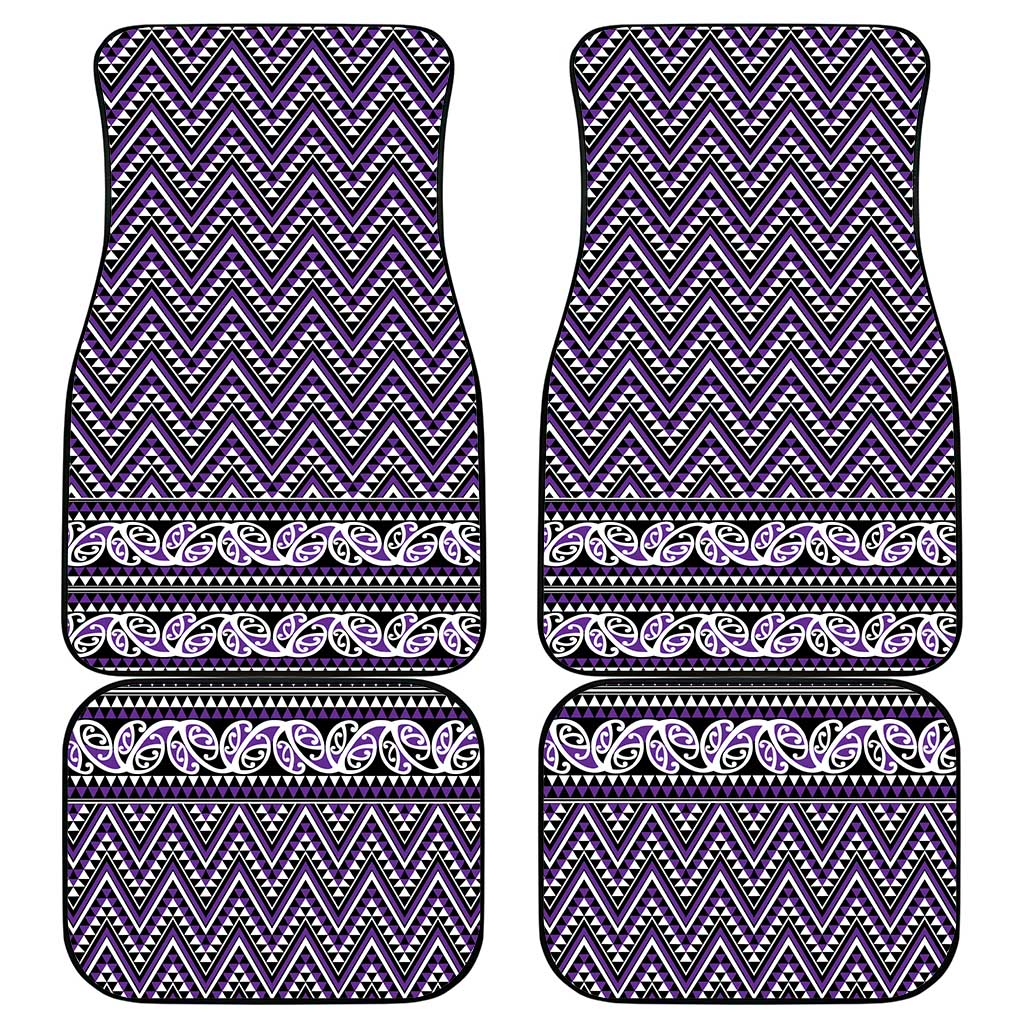 New Zealand Maori Niho Taniwha Car Mats Waiporopo Mangopare and Puhoro Pattern LT9 - Polynesian Pride