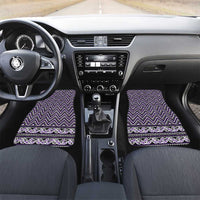 New Zealand Maori Niho Taniwha Car Mats Waiporopo Mangopare and Puhoro Pattern LT9 Set 2pcs - Front Purple - Polynesian Pride