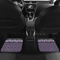 New Zealand Maori Niho Taniwha Car Mats Waiporopo Mangopare and Puhoro Pattern LT9 Set 2pcs - Back Purple - Polynesian Pride