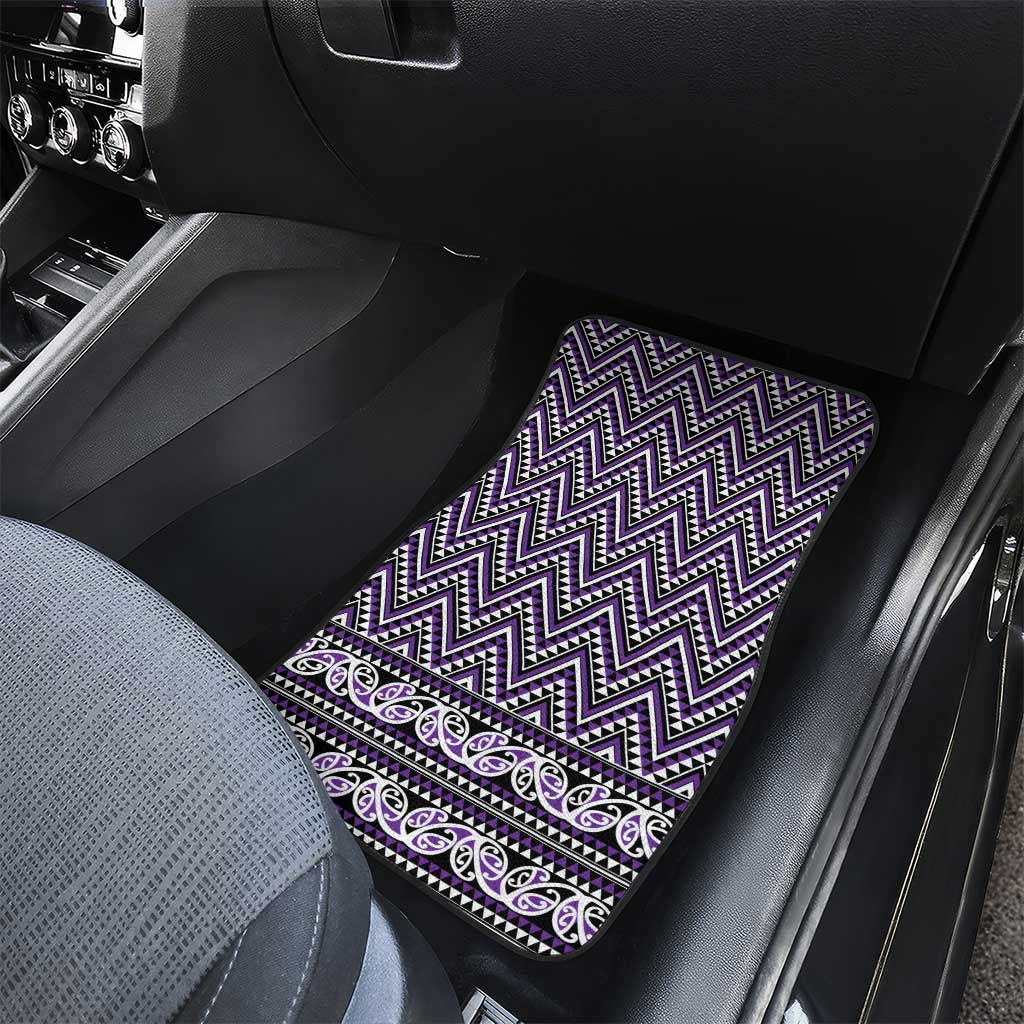 New Zealand Maori Niho Taniwha Car Mats Waiporopo Mangopare and Puhoro Pattern LT9 - Polynesian Pride