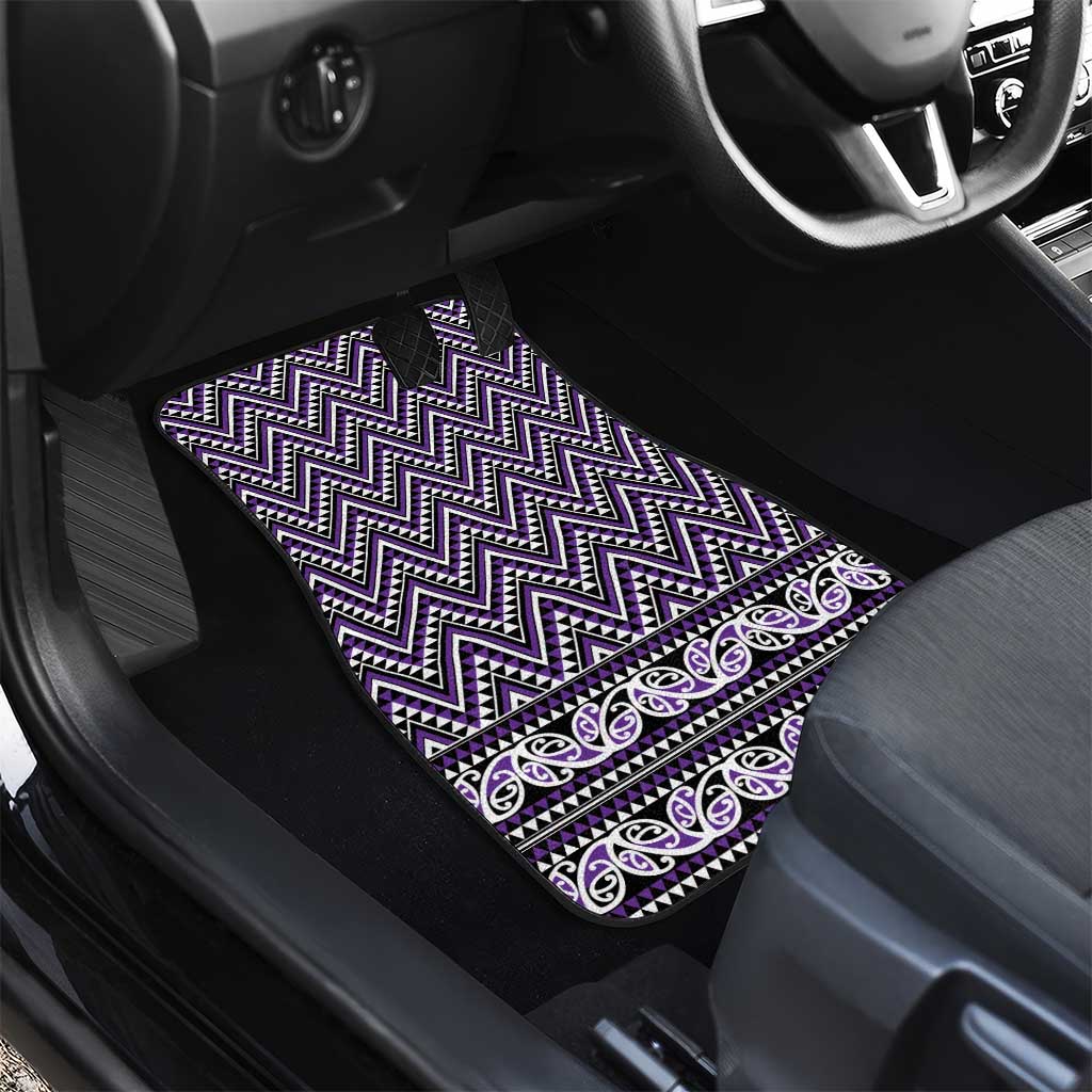 New Zealand Maori Niho Taniwha Car Mats Waiporopo Mangopare and Puhoro Pattern LT9 - Polynesian Pride