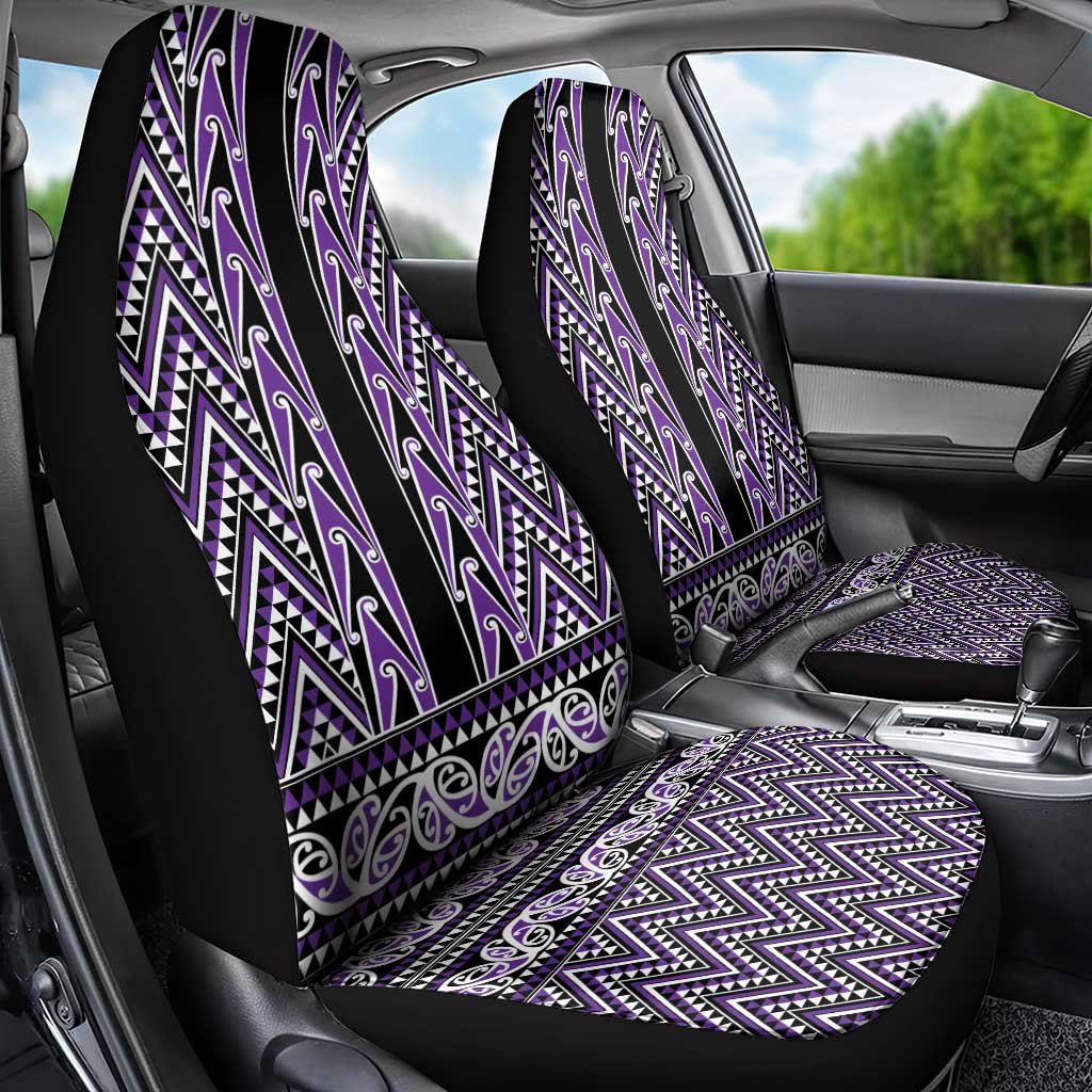 New Zealand Maori Niho Taniwha Car Seat Cover Waiporopo Mangopare and Puhoro Pattern