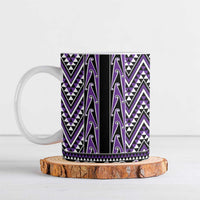 New Zealand Maori Niho Taniwha Ceramic Mug Waiporopo Mangopare and Puhoro Pattern - Polynesian Pride