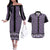 New Zealand Maori Niho Taniwha Couples Matching Off The Shoulder Long Sleeve Dress and Hawaiian Shirt Waiporopo Mangopare and Puhoro Pattern