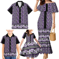 New Zealand Maori Niho Taniwha Family Matching Mermaid Dress and Hawaiian Shirt Waiporopo Mangopare and Puhoro Pattern LT9 - Polynesian Pride