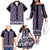 New Zealand Maori Niho Taniwha Family Matching Off The Shoulder Long Sleeve Dress and Hawaiian Shirt Waiporopo Mangopare and Puhoro Pattern