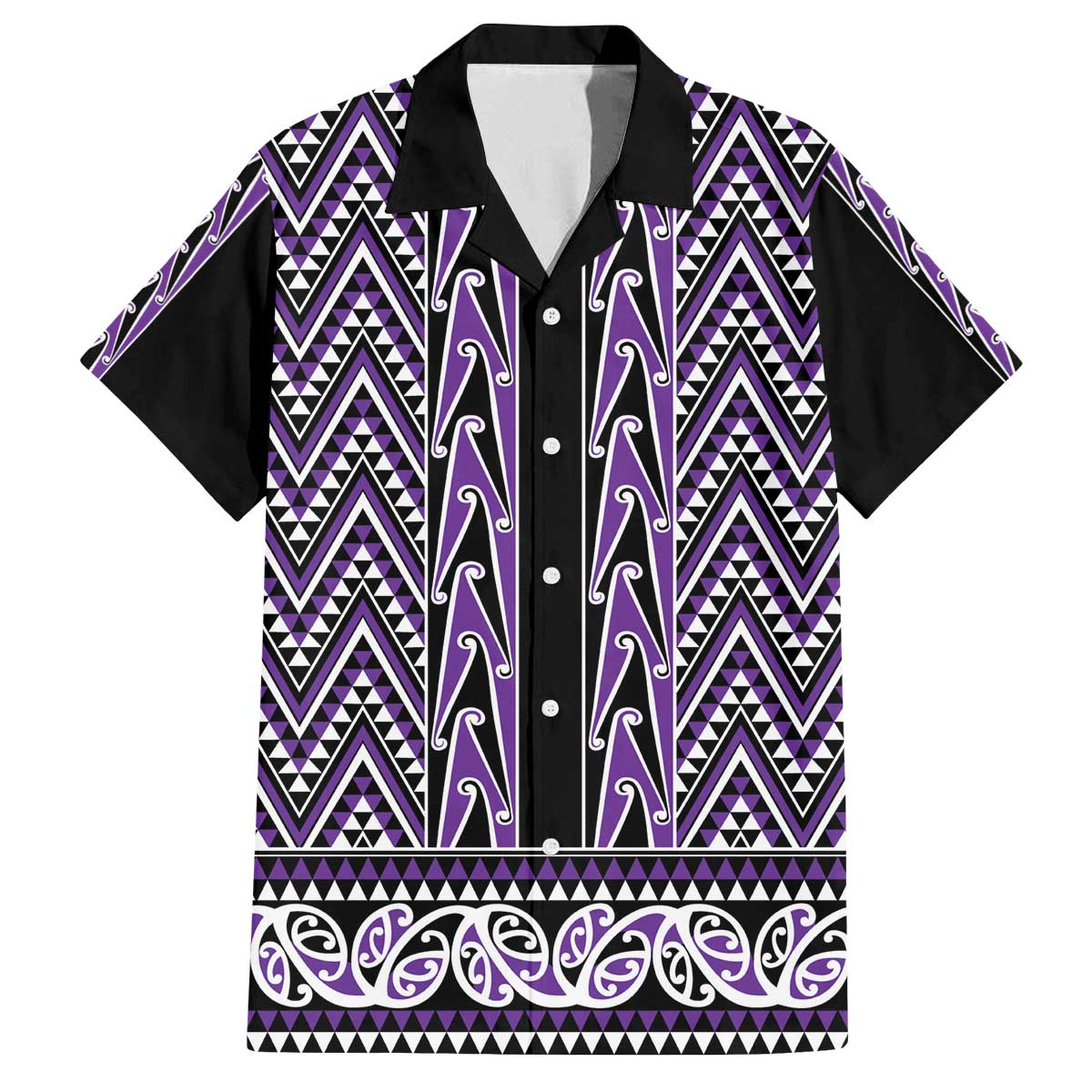 New Zealand Maori Niho Taniwha Family Matching Off The Shoulder Long Sleeve Dress and Hawaiian Shirt Waiporopo Mangopare and Puhoro Pattern