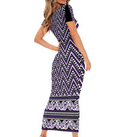 New Zealand Maori Niho Taniwha Family Matching Short Sleeve Bodycon Dress and Hawaiian Shirt Waiporopo Mangopare and Puhoro Pattern LT9 - Polynesian Pride
