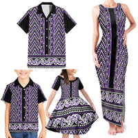 New Zealand Maori Niho Taniwha Family Matching Tank Maxi Dress and Hawaiian Shirt Waiporopo Mangopare and Puhoro Pattern LT9 - Polynesian Pride