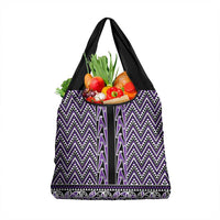 New Zealand Maori Niho Taniwha Grocery Bag Waiporopo Mangopare and Puhoro Pattern LT9 1-pack One Size Purple - Polynesian Pride
