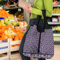 New Zealand Maori Niho Taniwha Grocery Bag Waiporopo Mangopare and Puhoro Pattern LT9 - Polynesian Pride
