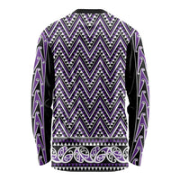 New Zealand Maori Niho Taniwha Long Sleeve Shirt Waiporopo Mangopare and Puhoro Pattern LT9 - Polynesian Pride