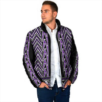 New Zealand Maori Niho Taniwha Padded Jacket Waiporopo Mangopare and Puhoro Pattern - Polynesian Pride
