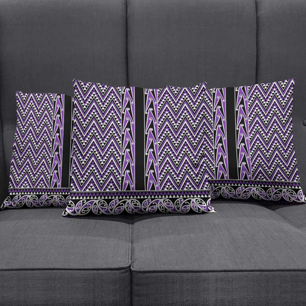 New Zealand Maori Niho Taniwha Pillow Cover Waiporopo Mangopare and Puhoro Pattern LT9 - Polynesian Pride