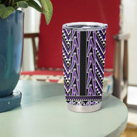 New Zealand Maori Niho Taniwha Tumbler Cup Waiporopo Mangopare and Puhoro Pattern LT9 - Polynesian Pride