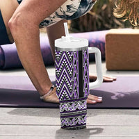 New Zealand Maori Niho Taniwha Tumbler With Handle Waiporopo Mangopare and Puhoro Pattern LT9 - Polynesian Pride