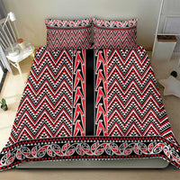 New Zealand Maori Niho Taniwha Bedding Set Whero Mangopare and Puhoro Pattern