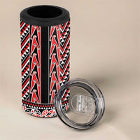 New Zealand Maori Niho Taniwha 4 in 1 Can Cooler Tumbler Whero Mangopare and Puhoro Pattern LT9 - Polynesian Pride