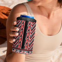 New Zealand Maori Niho Taniwha 4 in 1 Can Cooler Tumbler Whero Mangopare and Puhoro Pattern LT9 - Polynesian Pride