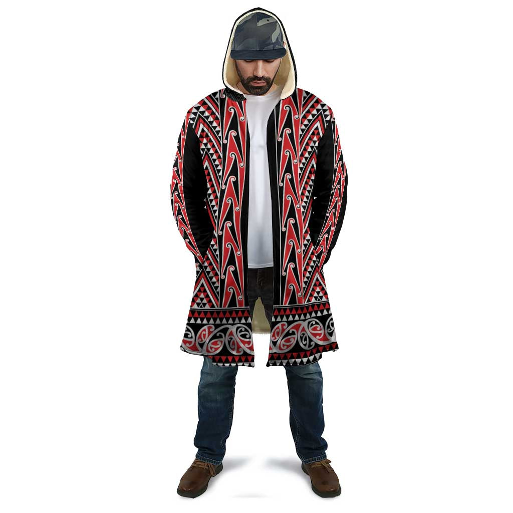 New Zealand Maori Niho Taniwha Cloak Whero Mangopare and Puhoro Pattern - Polynesian Pride
