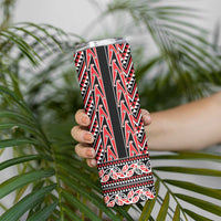 New Zealand Maori Niho Taniwha Skinny Tumbler Whero Mangopare and Puhoro Pattern LT9 - Polynesian Pride