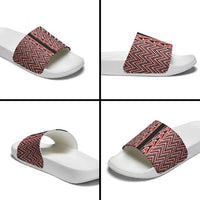 New Zealand Maori Niho Taniwha Slide Sandals Whero Mangopare and Puhoro Pattern LT9 - Polynesian Pride
