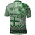 Vintage Bula Fiji Personalised Polo Shirt Green Hibiscus Tapa Pattern