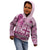 Vintage Bula Fiji Personalised Kid Hoodie Pink Hibiscus Tapa Pattern