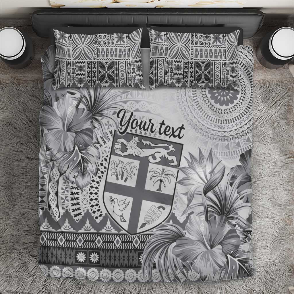 Vintage Bula Fiji Personalised Bedding Set Beige Hibiscus Tapa Pattern LT9