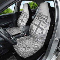 Vintage Bula Fiji Personalised Car Seat Cover Beige Hibiscus Tapa Pattern LT9