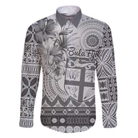 Vintage Bula Fiji Personalised Family Matching Off The Shoulder Long Sleeve Dress and Hawaiian Shirt Beige Hibiscus Tapa Pattern