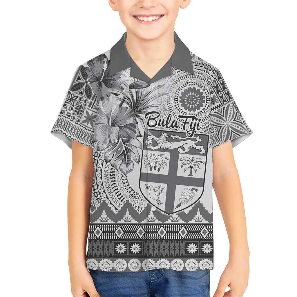 Vintage Bula Fiji Personalised Family Matching Summer Maxi Dress and Hawaiian Shirt Beige Hibiscus Tapa Pattern