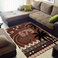 Personalised Bula Fiji 679 Area Rug Fijian Tagimoucia Masi Tapa Art