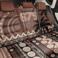Personalised Bula Fiji 679 Back Car Seat Cover Fijian Tagimoucia Masi Tapa Art