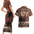 Personalised Bula Fiji 679 Couples Matching Short Sleeve Bodycon Dress and Hawaiian Shirt Fijian Tagimoucia Masi Tapa Art