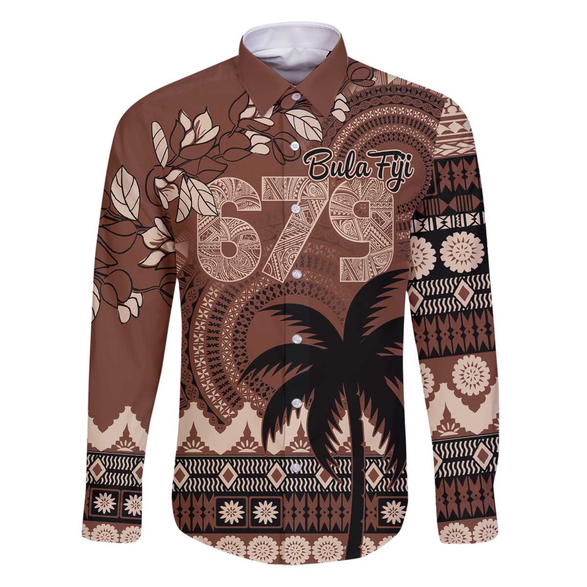 Personalised Bula Fiji 679 Family Matching Puletasi and Hawaiian Shirt Fijian Tagimoucia Masi Tapa Art
