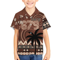 Personalised Bula Fiji 679 Family Matching Puletasi and Hawaiian Shirt Fijian Tagimoucia Masi Tapa Art