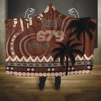 Personalised Bula Fiji 679 Hooded Blanket Fijian Tagimoucia Masi Tapa Art