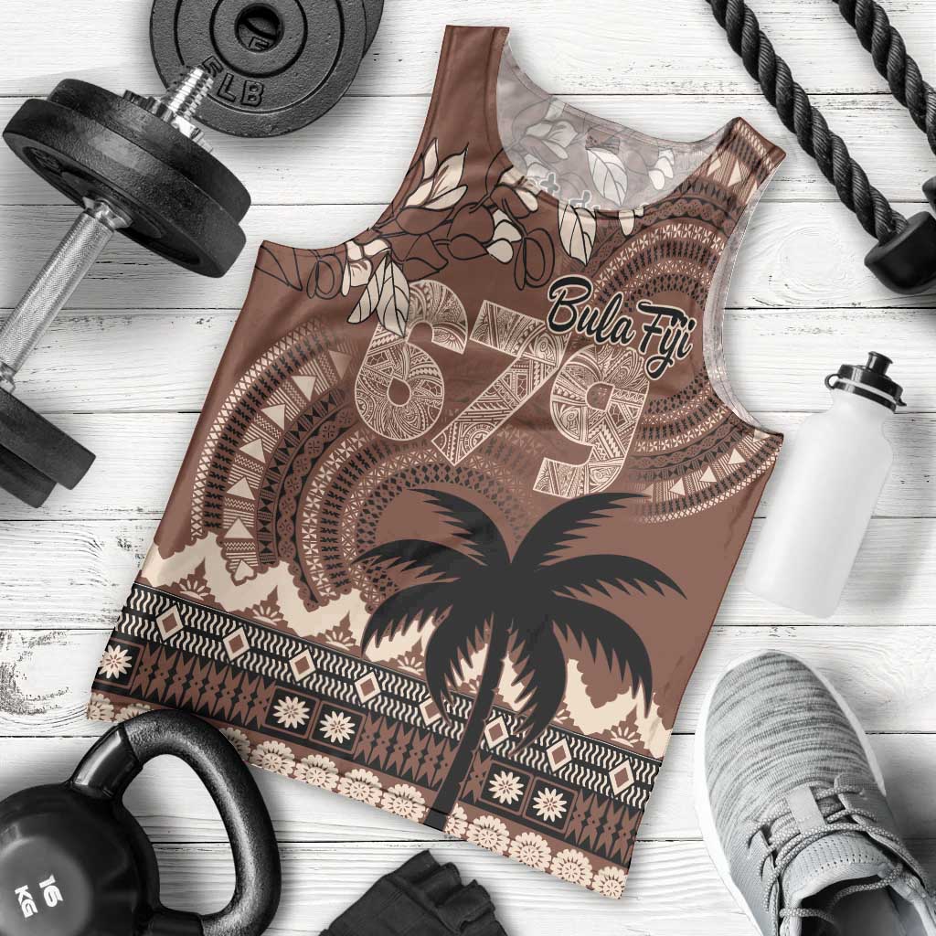 Personalised Bula Fiji 679 Men Tank Top Fijian Tagimoucia Masi Tapa Art