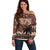 Personalised Bula Fiji 679 Off Shoulder Sweater Fijian Tagimoucia Masi Tapa Art