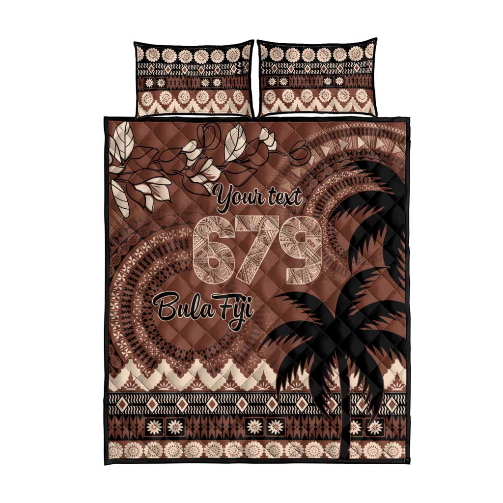 Personalised Bula Fiji 679 Quilt Bed Set Fijian Tagimoucia Masi Tapa Art