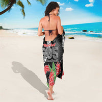 Personalised Samoa 685 Sarong Teuila Flower With Black Samoan Tattoo