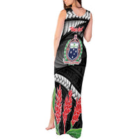 Personalised Samoa 685 Tank Maxi Dress Teuila Flower With Black Samoan Tattoo