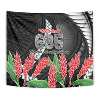 Personalised Samoa 685 Tapestry Teuila Flower With Black Samoan Tattoo